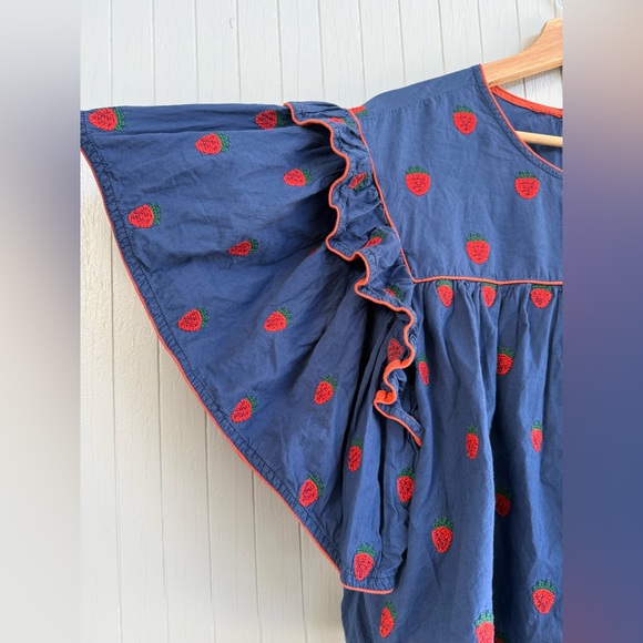 Farm Rio Strawberry Ruffle Blouse - Picture 3 of 11